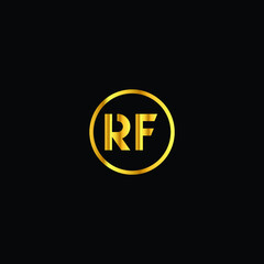 RF logo RF icon RF vector RF monogram RF letter RF minimalist RF triangle RF flat Unique modern flat abstract logo design 