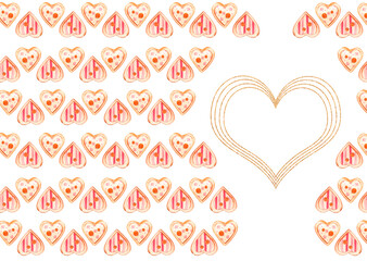 watercolor postcard, invitation, valentine's day, wedding, double-sided