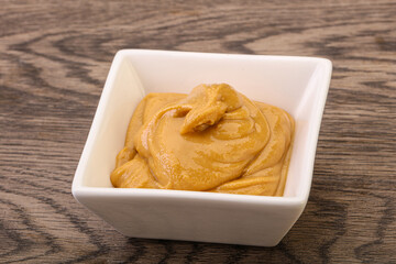Peanut butter in the bowl