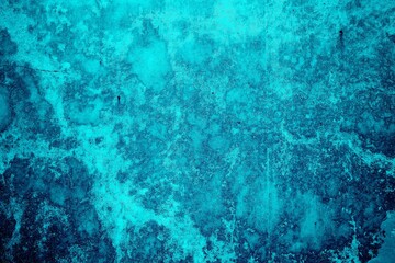 Abstract Deep Sky Blue Color Tone on Grunge Concrete Wall Background.
