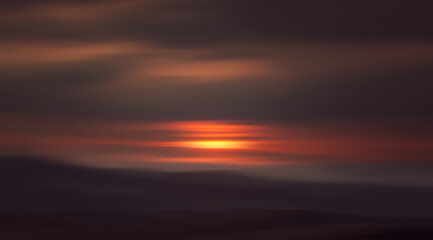 Blurred landscape in the mountains