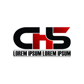 CHS letter monogram logo design vector