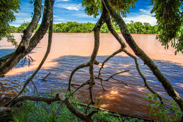 wild river, muddy water, Brazil