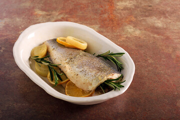 Rosemary and lemon baked