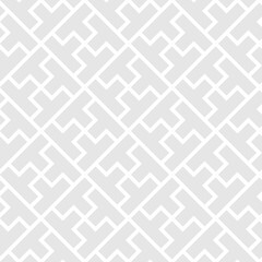 Geometric seamless pattern in Asian style with T-shaped tile