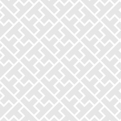 Geometric seamless pattern in Asian style with T-shaped tile
