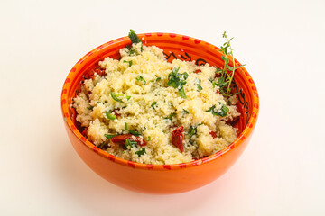 Vegetarian uisine - couscous with vegetables