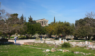 Temple of Hephaestus on the Agora in Athens, Greece