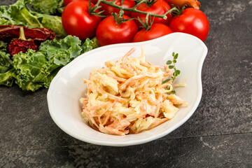 Vegetarian Cole slaw salad with cabbage