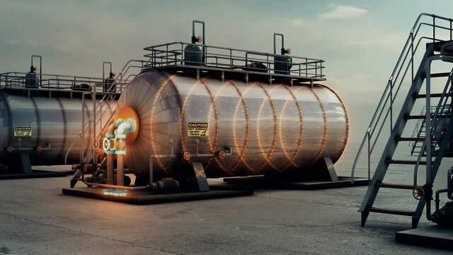 Steam generator or industrial steam boiler 4k. High quality 4k footage