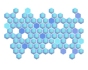 Modern abstract blue Hexagons background vector graphic design in futuristic style