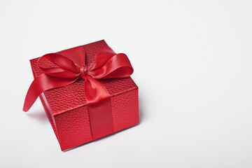 Valentine's day greeting card. Gifts boxes on white background. Happy birthday and mother's day template.