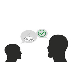 picture baby wants to play video games, vector