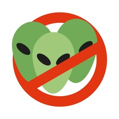 aliens are not allowed in, picture vector
