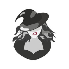 Witch vector on white background picture
