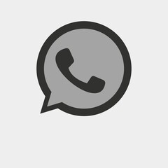 picture, handset, vector on white background