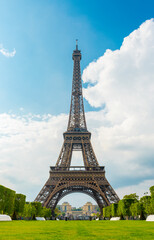 Fototapeta na wymiar The Eiffel Tower in Paris, France.