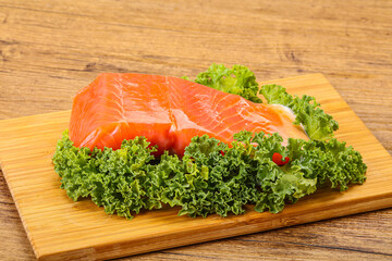 Salmon fillet slice for cooking