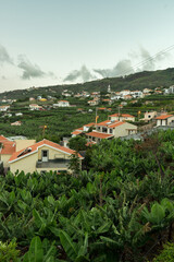 Sunset over Village on Madeira