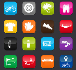 Bicycle icon set