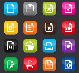 Documents icons set
