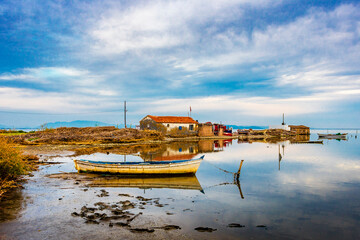 Fishing boats in the Karina Bay of Turkey