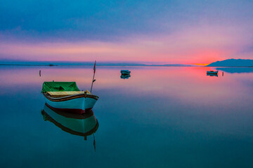 Fishing boats in the Karina Bay of Turkey