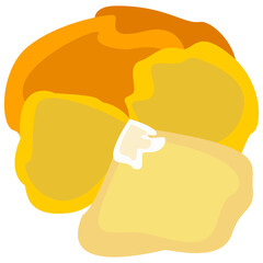 illustration of yellow flower on white background