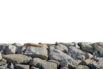 Big rock isolated on white. This has clipping path.