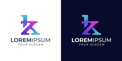 Monogram letter K and 7 design inspiration