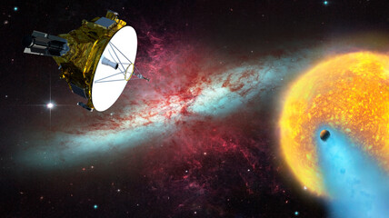 Space Exploration - Asteroid Impact. (Made using some elements from public domain NASA images).