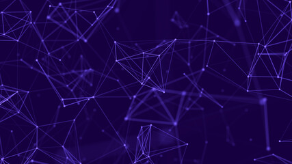 Abstract background of plexus lines. Network of lines. Connections. Technology background. 3d rendering.