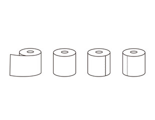トイレットペーパーのベクターイラスト　トイレ用品