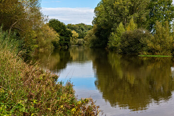 Fototapeta na wymiar The River Medway near Yalding, Maidstone in Kent, England