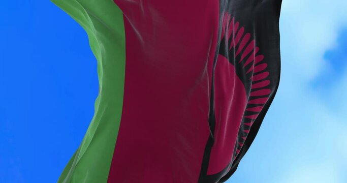 Seamless loop of Malawi flag.	