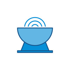 Antenna Dish vector concept colored creative icon or symbol