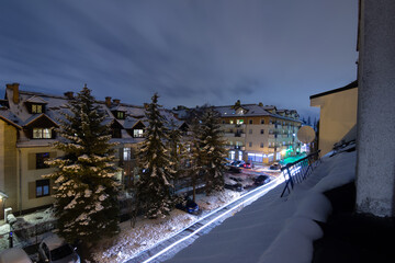 Winter evening in the city