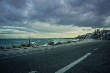Fototapeta premium Stormy day in Chios Island