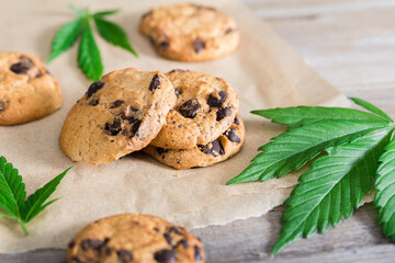 Fresh Cannabis Butter Cookies with Chocolate Chips