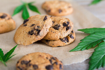 Fresh Cannabis Butter Cookies with Chocolate Chips
