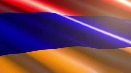 Armenia shiny flag - loop animation