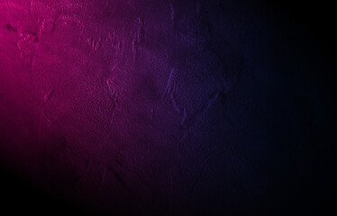 Rays neon light on concrete background.