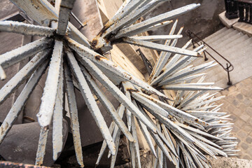 Spikes to prevent people from scaling up Paris bridges and avoid suicides