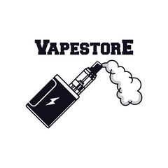 Retro simple vape logo design