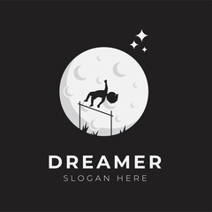 Child dream logo design illustration collection - Dreamer Logo - reach dream