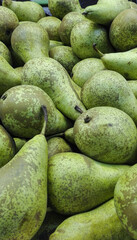 ripe pears, green pears