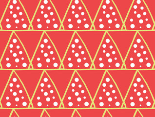 Vector texture background, seamless pattern. Hand drawn, red, yellow, white colors.