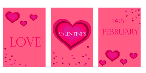 valentine card with hearts