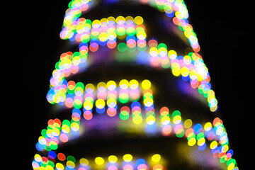 glowing neon lights
