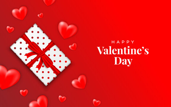 Valentine's day background template for banner, party flyer, poster & brochure.